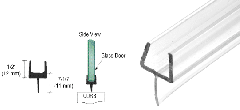 CRL One-Piece Bottom Rail With Clear Wipe for 1/2" Glass