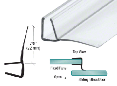 CRL 3/8" Polycarbonate 'U' with 90 Degree Vinyl Finseal