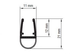 CRL Black Bulb Seal for 6 - 8 mm Glass 