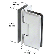 CRL Satin Chrome Petite 090 Series 90 Degree Glass-to-Glass Hinge