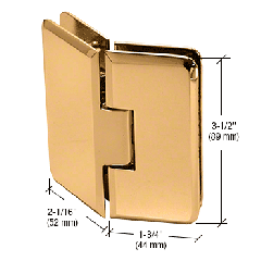 CRL Gold Plated Petite 135 Series 135 Degree Glass-to-Glass Hinge