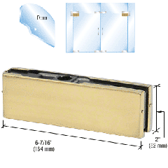 CRL Brass Top Door Patch Fitting with 1NT303 Insert