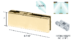 CRL Brass Top Door Patch Fitting With 1NT304 Insert