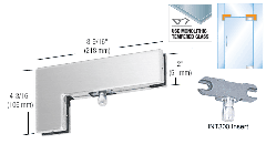 CRL Brushed Stainless Sidelite Transom Patch With 1NT300 Insert