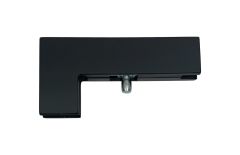 CRL Matte Black Wall Mounted Transom Patch With 1Nt300 Insert