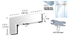 CRL Polished Stainless Sidelite Transom Patch With INT300 Insert