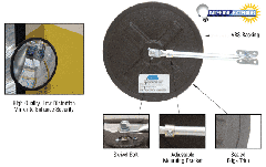 CRL 13" Diameter Circular Heavy-Duty Clear Plexiglas Convex Mirror