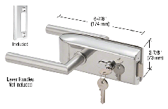 CRL Polished Stainless Glass Mounted Latch with Lock and Thumbturn