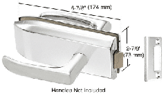 CRL Clear Anodized Glass Mounted Passage Latch