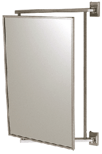 CRL Brushed Nickel 14" x 22" Pivot-N-Vue Double Hinged Mirror