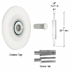 CRL Nylon Concave Edge Replacement Wheel - 2" x 1/8"