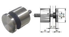 CRL Brushed Stainless Steel 45 mm Diameter Point Fitting