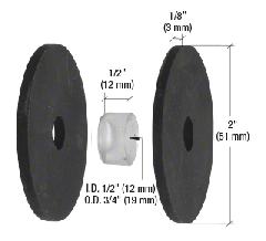 CRL 2" Replacement Gasket Set for Standoff Railing System