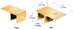 CRL Gold Plated Ceiling Mount "Sleeve Over" Glass Clamp