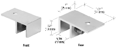 CRL Satin Chrome Ceiling Mount "Sleeve Over" Glass Clamp