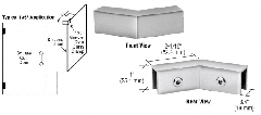 CRL Polished Chrome 135 Degree "Sleeve Over" Glass Clamp