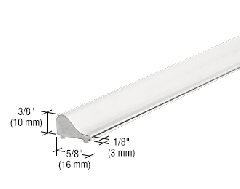 CRL White Frameless Shower Door Tapered Threshold