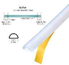 CRL Translucent Silicone Bulb Seal With Pre-Applied Tape