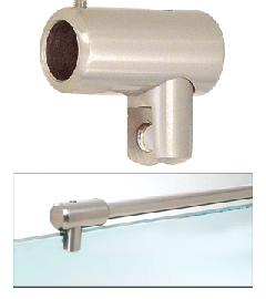 CRL Brushed Nickel Support Bar U-Bracket for 1/4" and 5/16" Glass