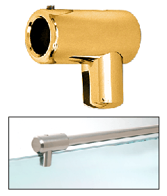 CRL Gold Plated Support Bar U-Bracket for 1/4" and 5/16" Glass