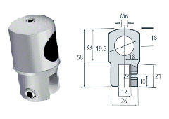 CRL Satin Chrome Plated Shower Stabilizer for 8 to 12 mm Glass, 360° rotatable