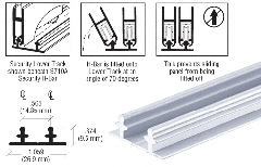 CRL Satin Anodized S702 Anti-Lift Security Lower Track - 144"