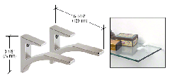 CRL Chrome - Aluminum Shelf Clip for 3/8" to 1/2" Glass