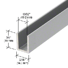 CRL Satin Anodized 3/8" Fixed Panel Shower Door Deep U-Channel - 95"