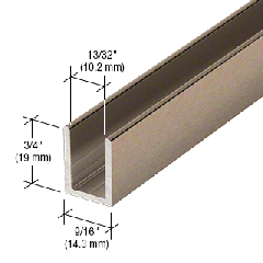 CRL Brushed Bronze 3/8" Fixed Panel Shower Door Deep U-Channel - 95"