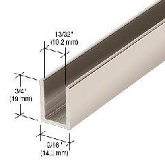 CRL Polished Nickel 3/8" Fixed Panel Shower Door Deep U-Channel - 95"