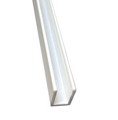 CRL White Frameless Shower Door Aluminum Deep U-Channel For 8-10 mm Thick Glass