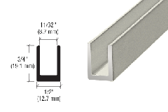 CRL Satin Anodized 5/16" Single Aluminum U-Channel