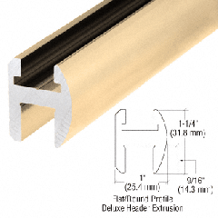 CRL Brite Gold Anodized Deluxe Shower Door Header Kit - 95"