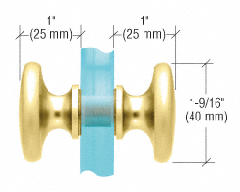 CRL Ultra Brass Traditional Style Back-to-Back Shower Door Knobs