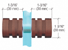 CRL Brushed Copper Contemporary Style Back-to-Back Shower Door Knobs