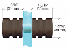 CRL Brushed Bronze Contemporary Style Back-to-Back Shower Door Knobs