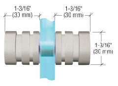 CRL Brushed Nickel Contemporary Style Back-to-Back Shower Door Knobs