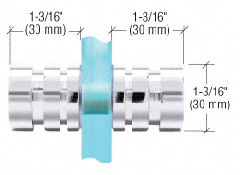 CRL Polished Chrome Contemporary Style Back-to-Back Shower Door Knobs