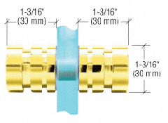 CRL Gold Plated Contemporary Style Back-to-Back Shower Door Knobs