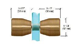 CRL Antique Brass Back-to-Back Bow-Tie Style Knobs