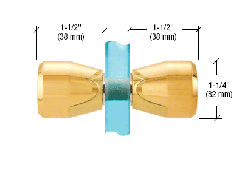 CRL Polished Brass Back-to-Back Bow-Tie Style Knobs