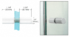 CRL White Cylinder Style Back-to-Back Shower Door Knobs