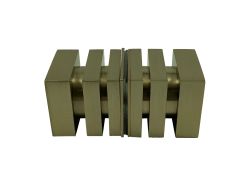 CRL Brushed Bronze Square Back-To-Back Style Knobs