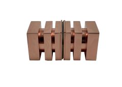 CRL Polished Copper Square Back-To-Back Style Knobs