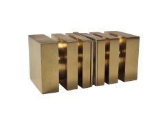 CRL Satin Brass Square Back-To-Back Style Knobs