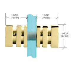 CRL Ulacquered Brass Square Back-to-Back Style Knobs