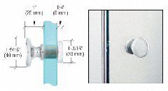 CRL Polished Chrome Traditional Style Single-Sided Door Knob