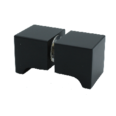 CRL SQUARE PREMIUM Matte Black Back-to-Back Door Knob