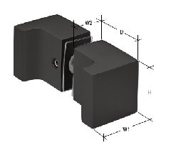 CRL Oil Rubbed Bronze Back-to-Back Square Finger Pull Knob