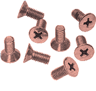 CRL Antique Brushed Copper 6 x 12 mm Cover Plate Flat Head Phillips Screws